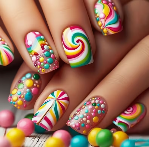 Candy Press On Nails