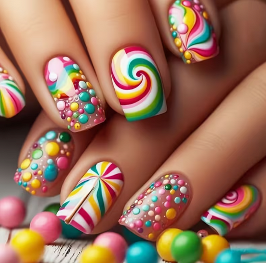 Candy Press On Nails