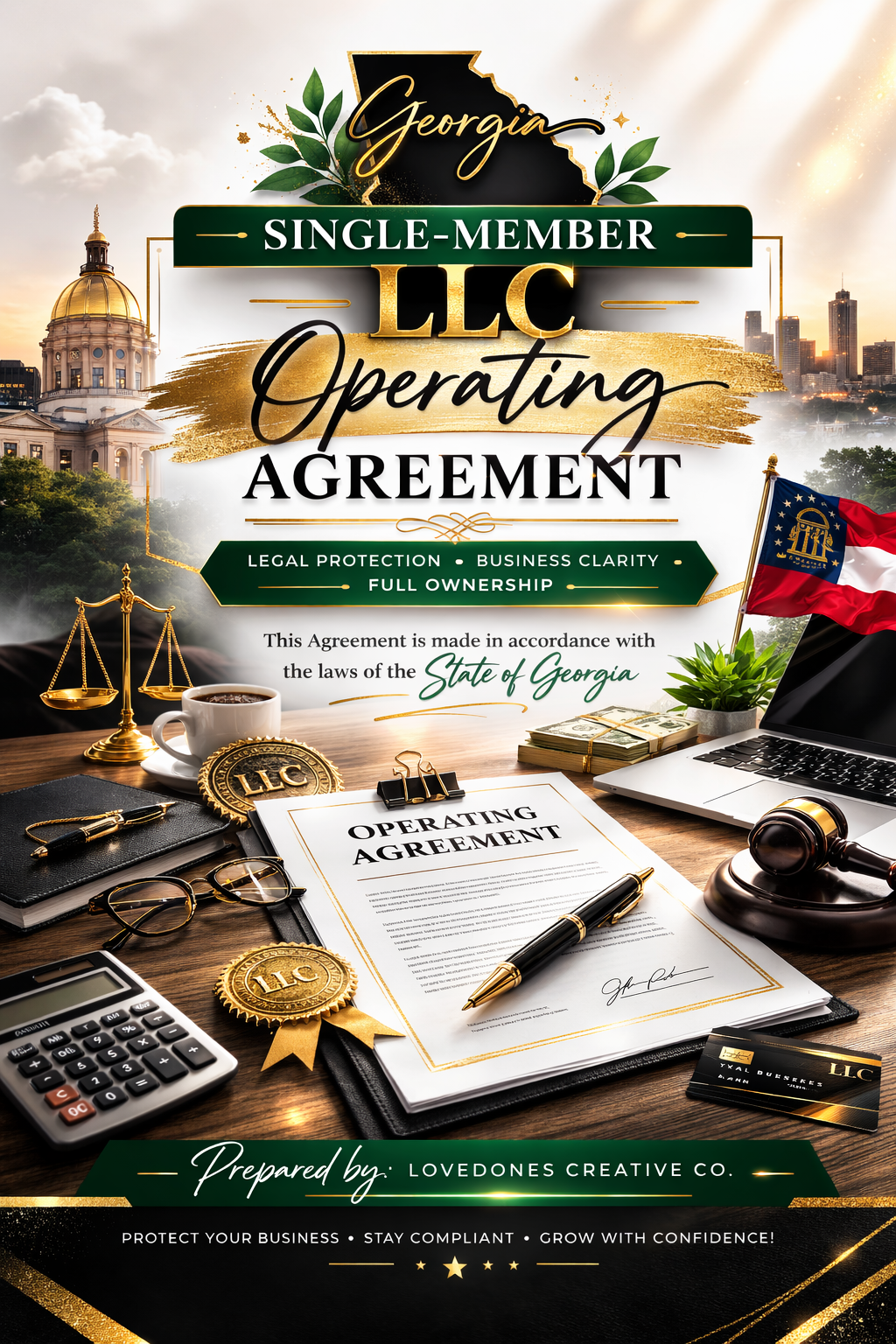 Georgia Single-Member LLC Operating Agreement Template